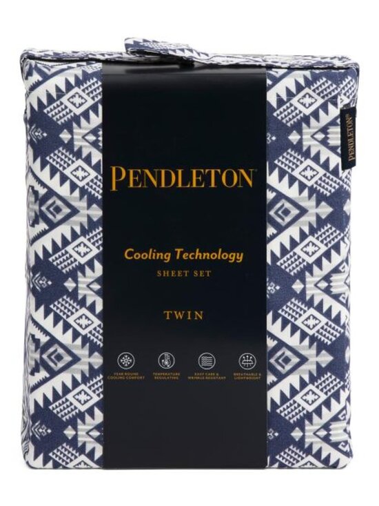 Pendleton Other - PENDLETON Navy & White Cooling Geometric Sheet Set